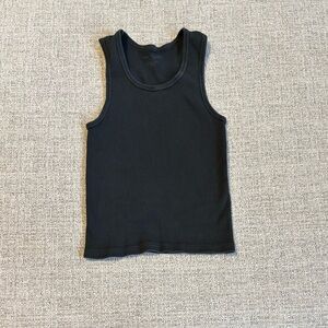 Brandy Melville Black Ribbed Tank Top